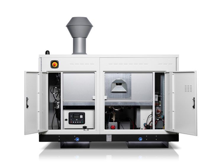Bladon Microturbine Genset with doors open